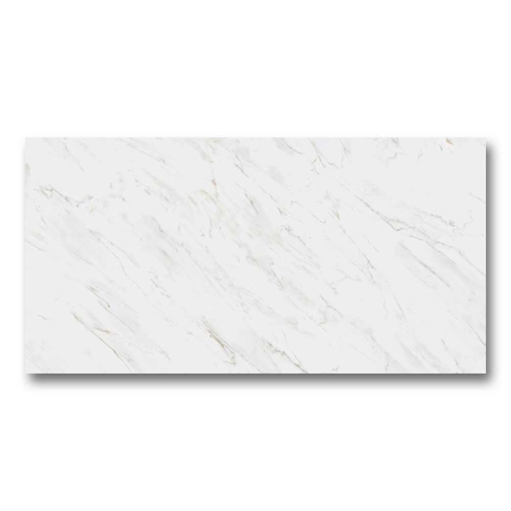 12x24 Minuet Bianco Polished Solid Color Ceramic Tile