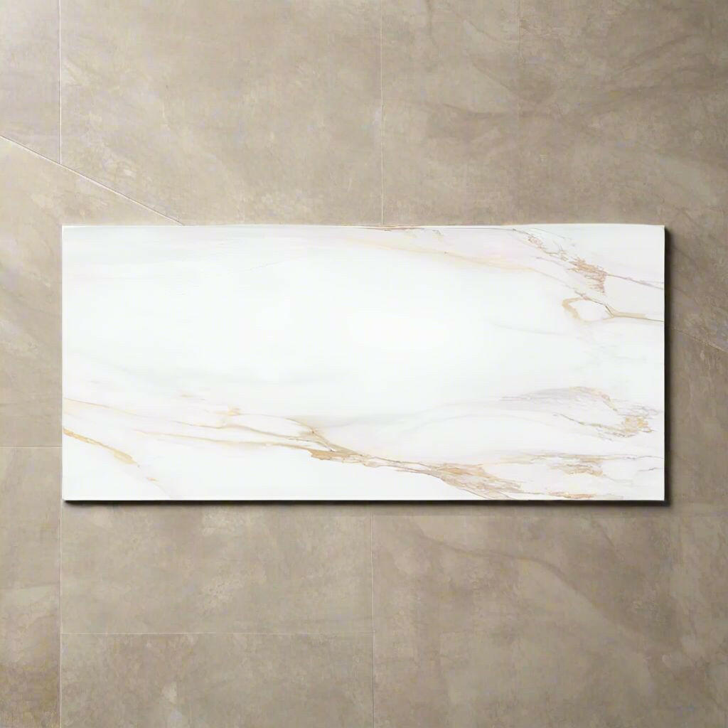 12x24 Montblanc Gold Polished Marble Look Porcelain Tile 12x24 Montblanc Gold Polished Marble Look Porcelain Tile - American Tile Depot
