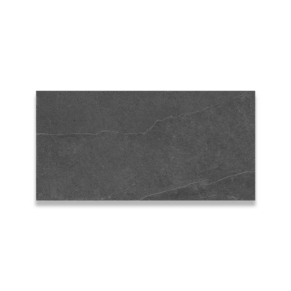 12x24 Nuvio Medley Nero Stone Look Matte Porcelain Tile 12x24 Nuvio Medley Nero Stone Look Matte Porcelain Tile - American Tile Depot