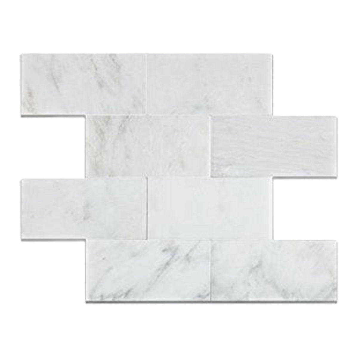 12x24 Oriental White / Asian Statuary Marble Polished Tile - American Tile Depot