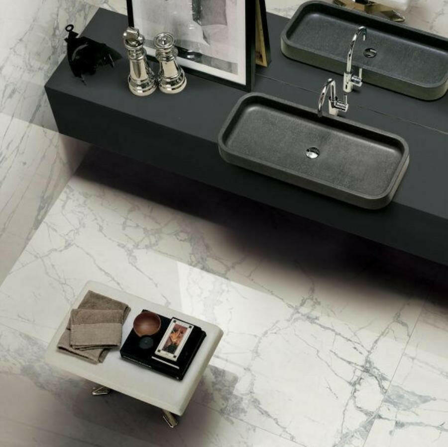 12x24 Oxvella Mountain Treasure Glossy Marble Look Porcelain Tile 12x24 Oxvella Mountain Treasure Glossy Marble Look Porcelain Tile - American Tile Depot