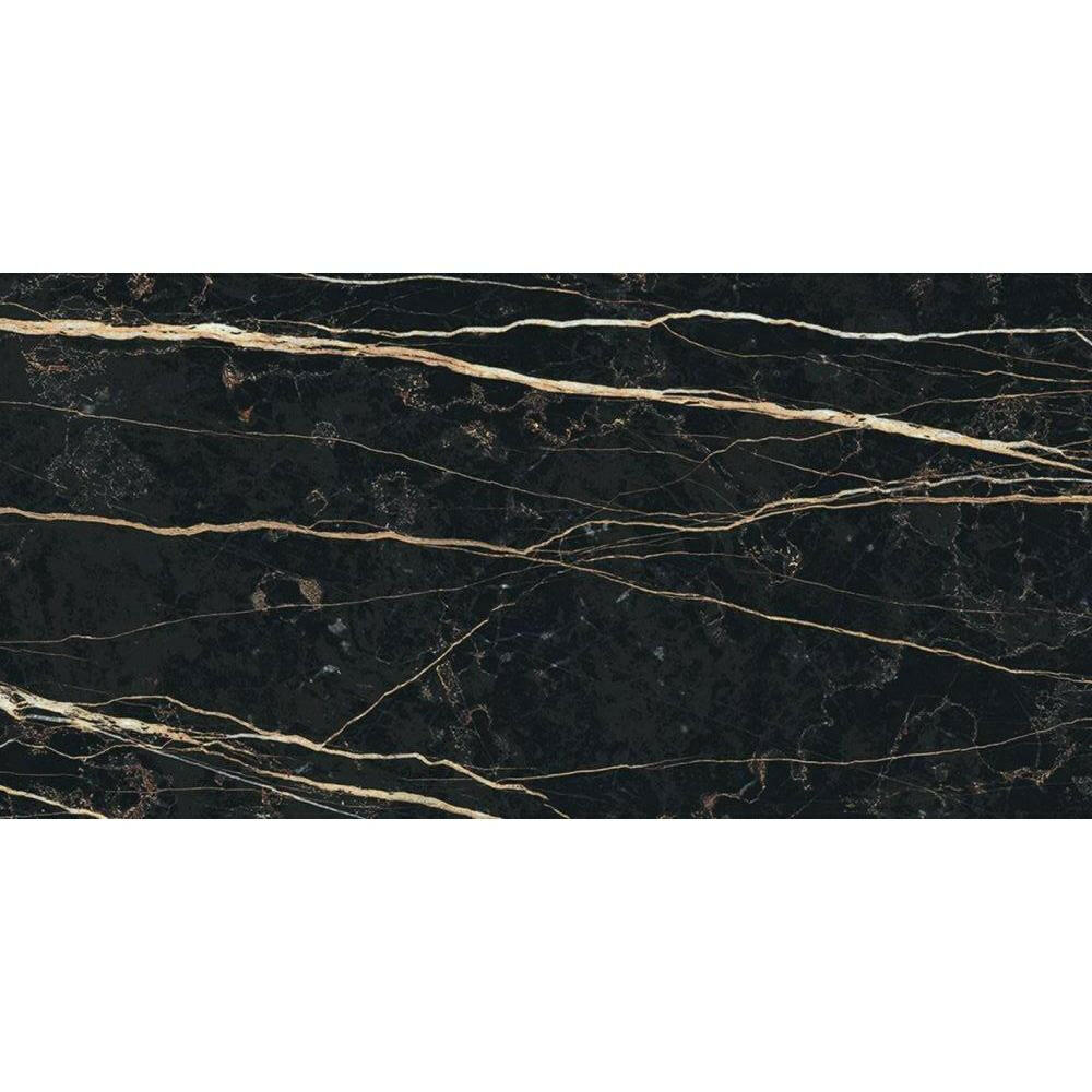 12x24 Oxvella Thunder Night Glossy Marble Look Porcelain Tile 12x24 Oxvella Thunder Night Glossy Marble Look Porcelain Tile - American Tile Depot