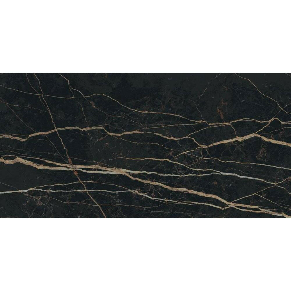 12x24 Oxvella Thunder Night Glossy Marble Look Porcelain Tile 12x24 Oxvella Thunder Night Glossy Marble Look Porcelain Tile - American Tile Depot