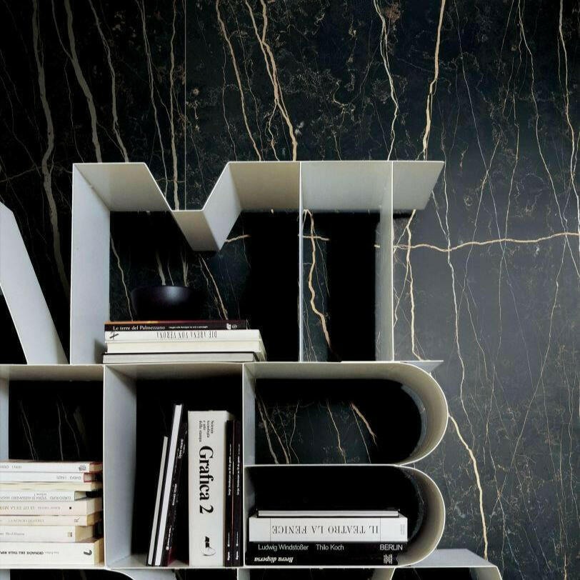 12x24 Oxvella Thunder Night Matte Marble Look Porcelain Tile 12x24 Oxvella Thunder Night Matte Marble Look Porcelain Tile - American Tile Depot