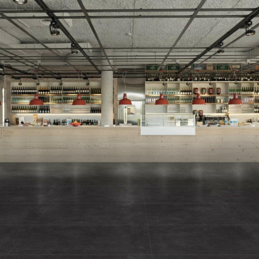 12x24 Petronix Dark Matte Concrete Look Porcelain Tile 12x24 Petronix Dark Matte Concrete Look Porcelain Tile - American Tile Depot