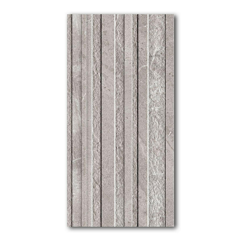 12x24 Sandrya Flames Grey Stone Look Matte Porcelain Tile 12x24 Sandrya Flames Grey Stone Look Matte Porcelain Tile - American Tile Depot