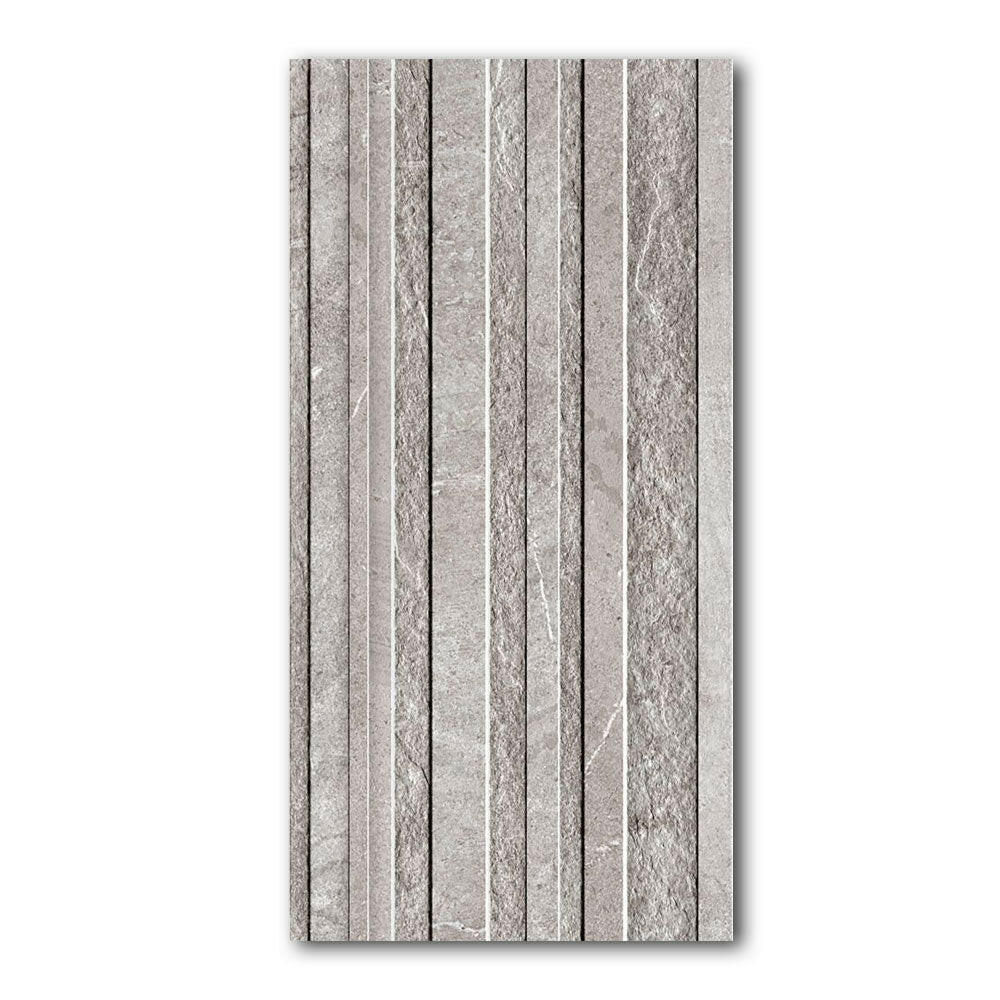 12x24 Sandrya Flames Grey Stone Look Matte Porcelain Tile 12x24 Sandrya Flames Grey Stone Look Matte Porcelain Tile - American Tile Depot