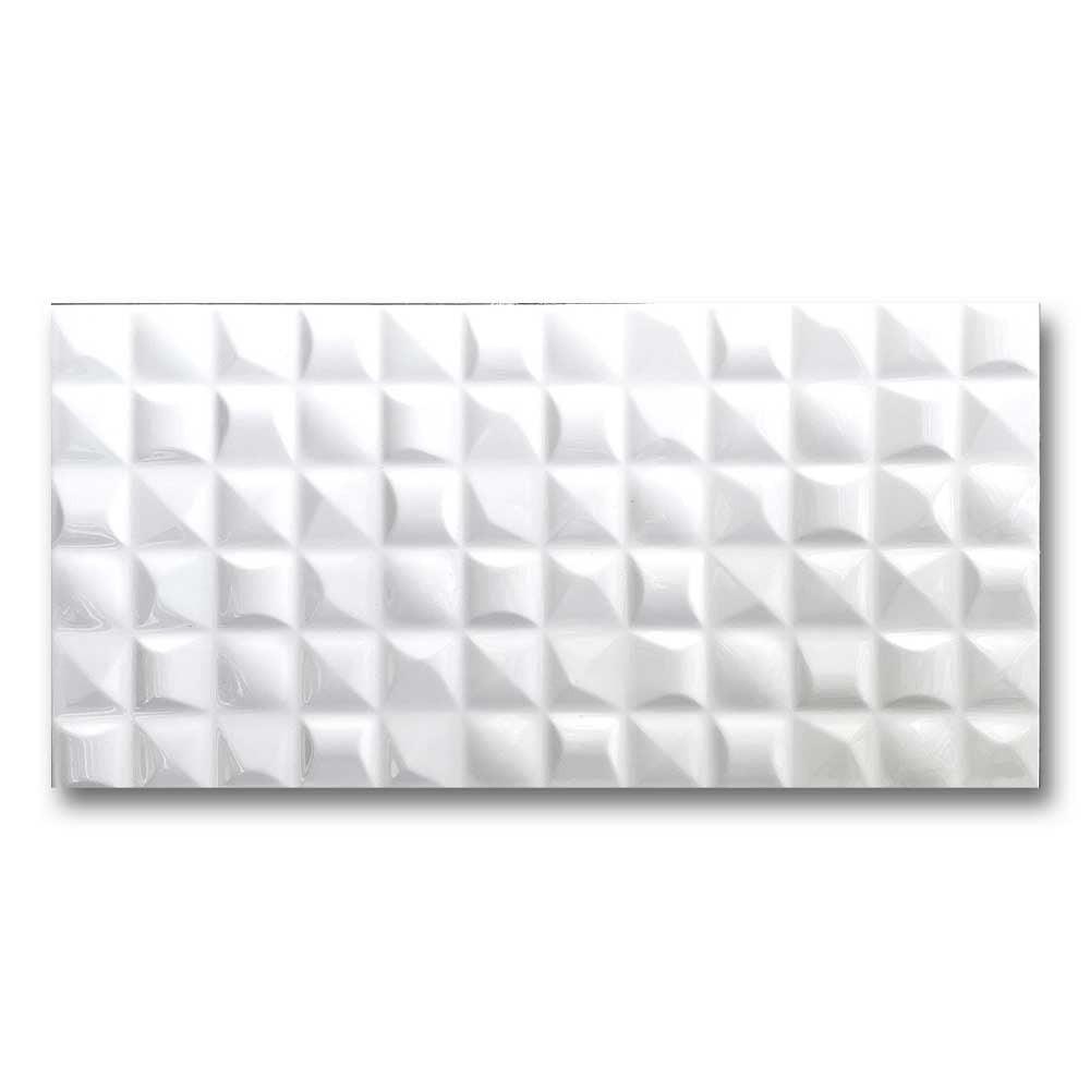 12x24 Snow Cubes Polished Solid Color Ceramic Tile 12x24 Snow Cubes Polished Solid Color Ceramic Tile - American Tile Depot