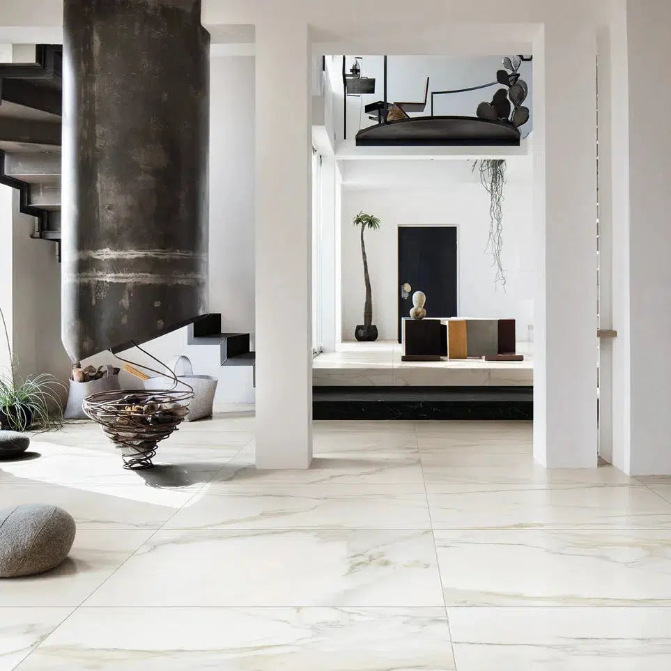 12x24 Solviera Calacatta Gold Matte Marble Look Porcelain Tile 12x24 Solviera Calacatta Gold Matte Marble Look Porcelain Tile - American Tile Depot