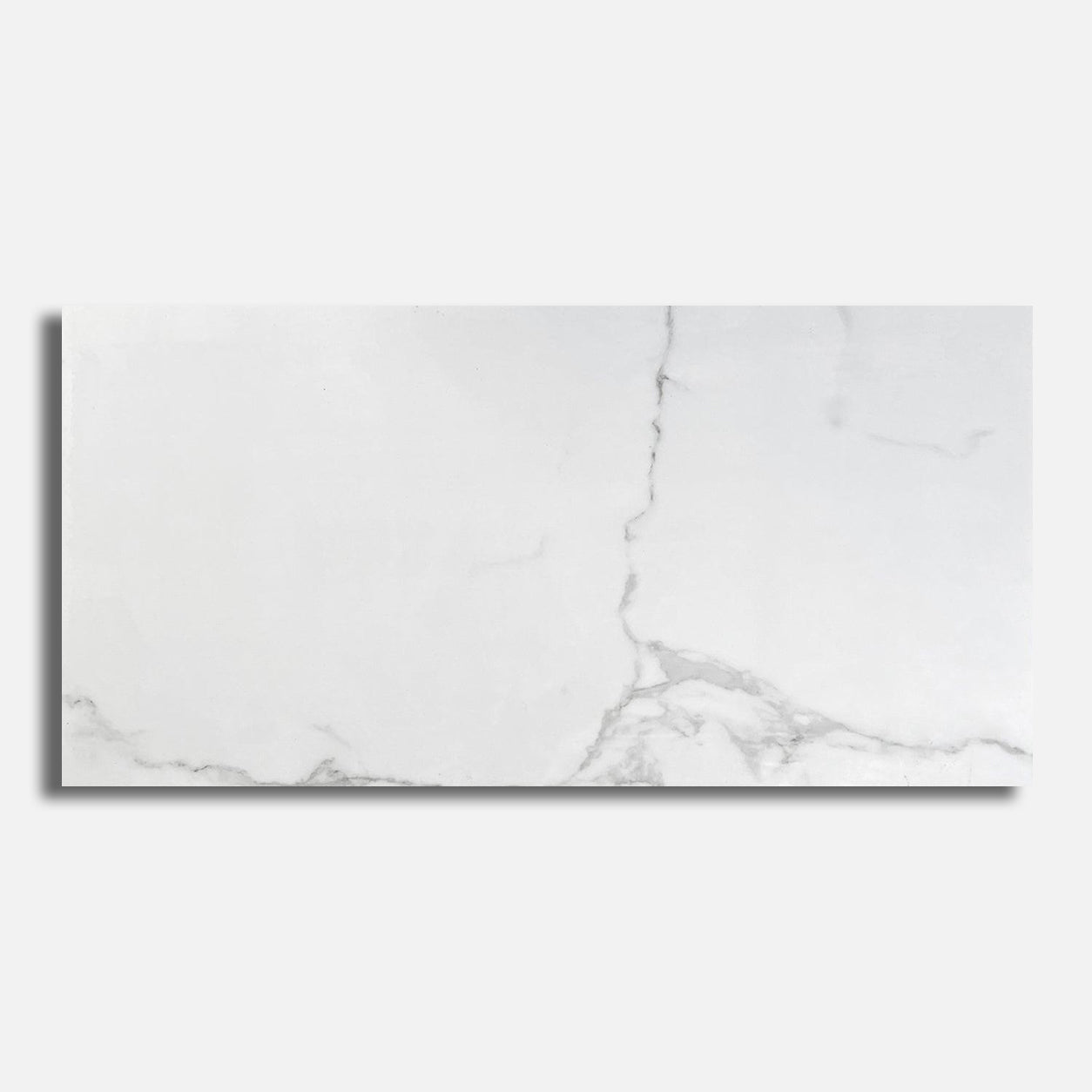 12x24 Statuario Paris Polished Marble Look Porcelain Tile - American Tile Depot