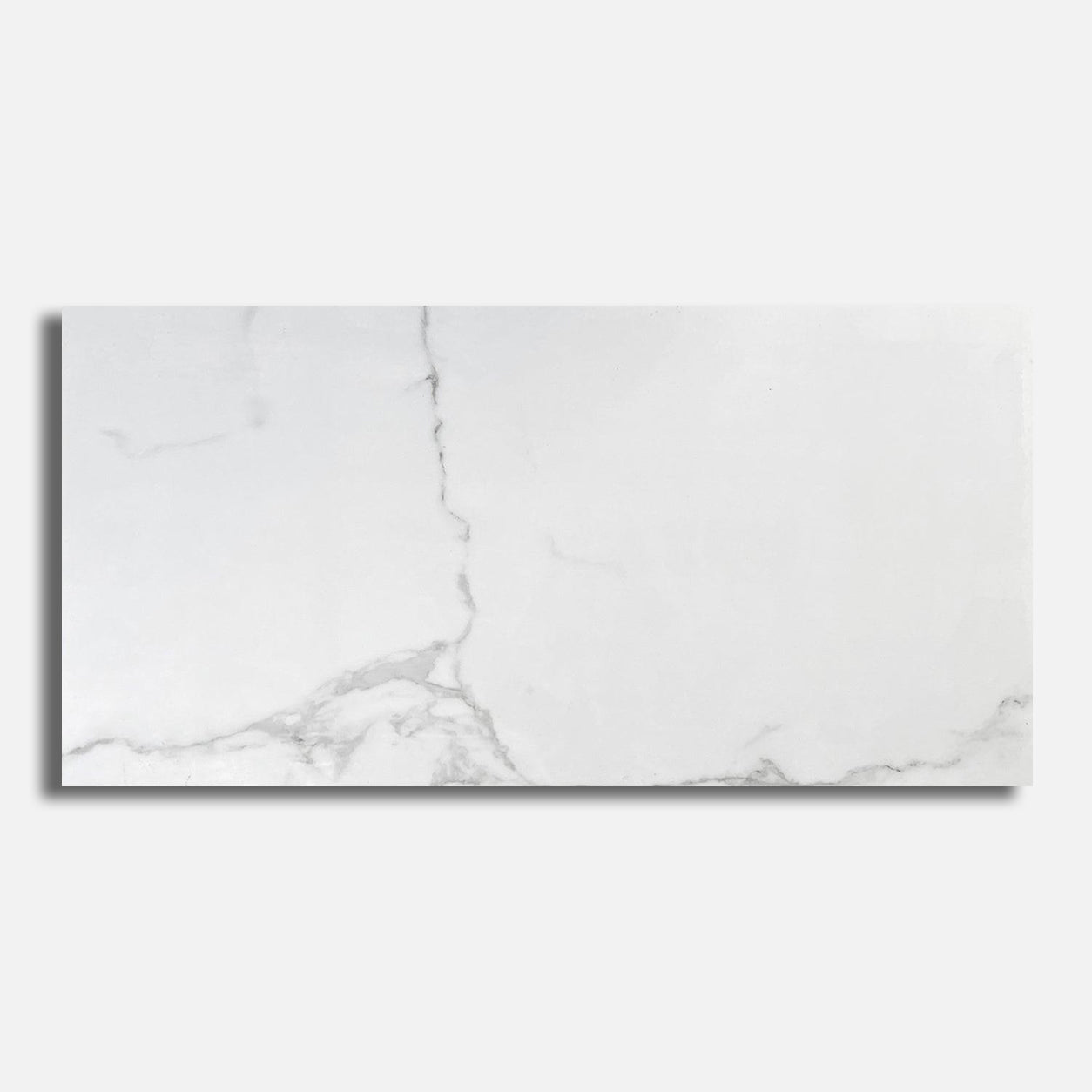 12x24 Statuario Paris Polished Marble Look Porcelain Tile - American Tile Depot