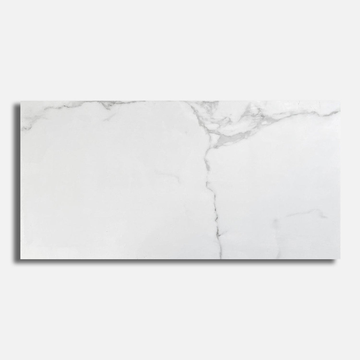 12x24 Statuario Paris Polished Marble Look Porcelain Tile - American Tile Depot