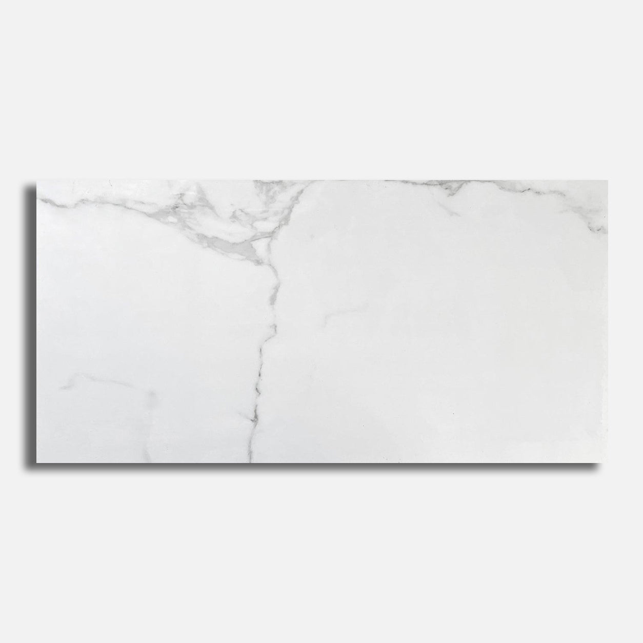 12x24 Statuario Paris Polished Marble Look Porcelain Tile - American Tile Depot