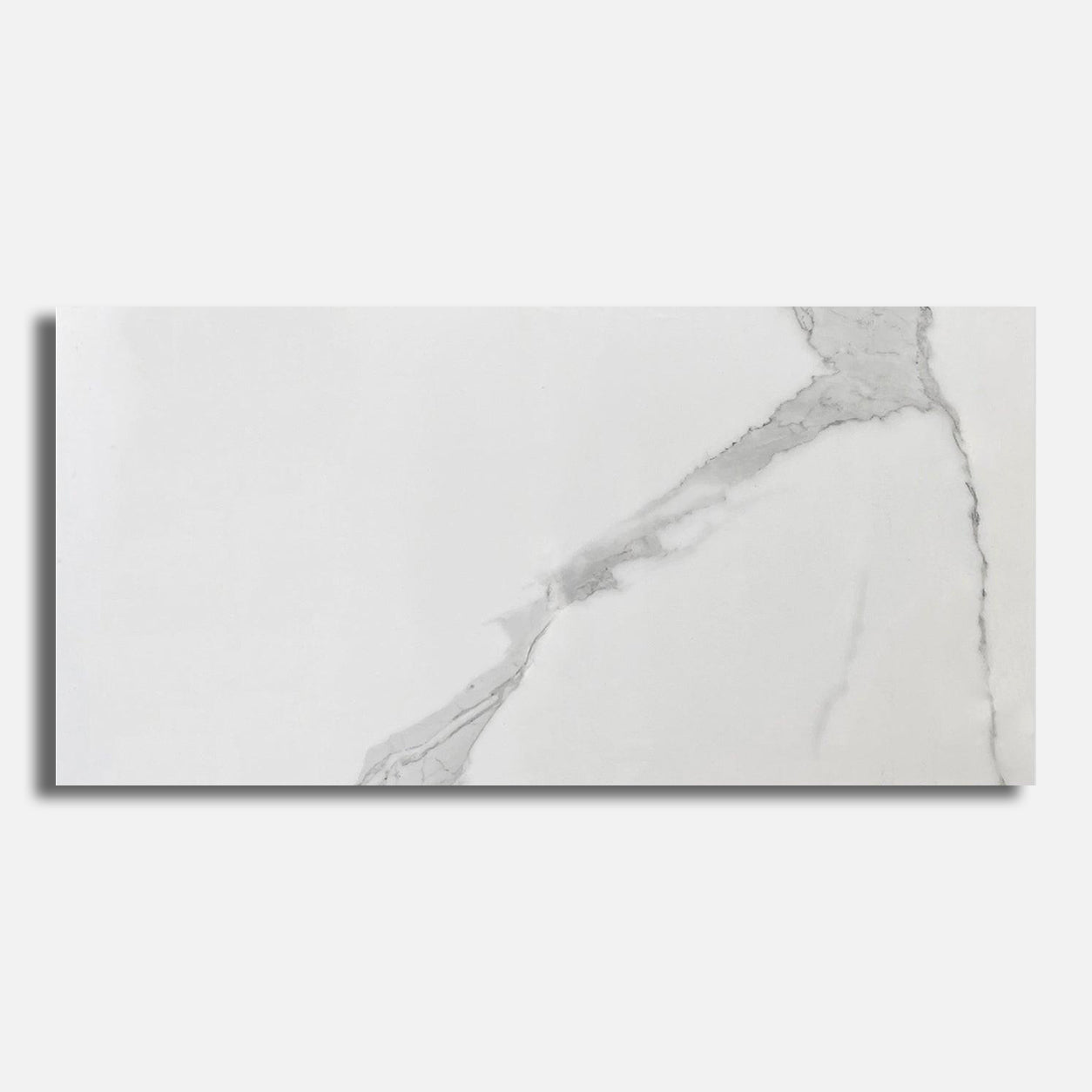 12x24 Statuario Paris Polished Marble Look Porcelain Tile - American Tile Depot