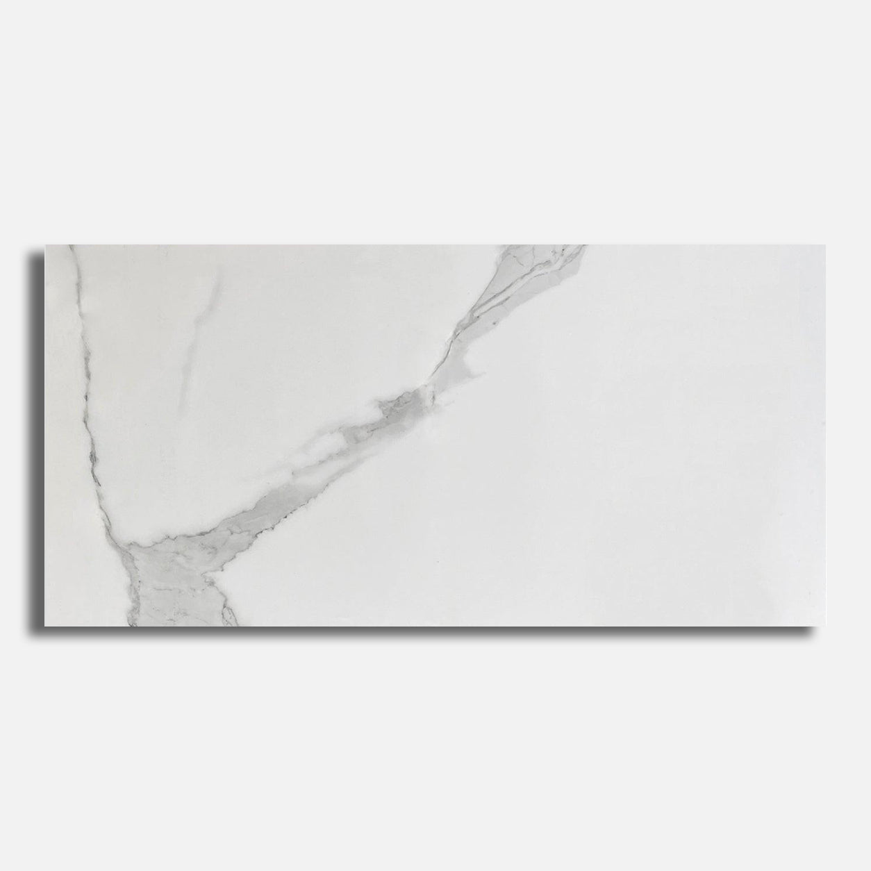 12x24 Statuario Paris Polished Marble Look Porcelain Tile - American Tile Depot