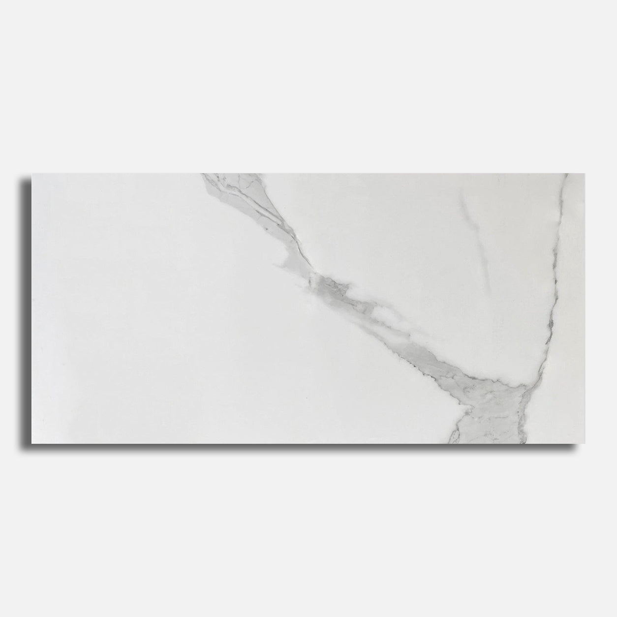 12x24 Statuario Paris Polished Marble Look Porcelain Tile - American Tile Depot