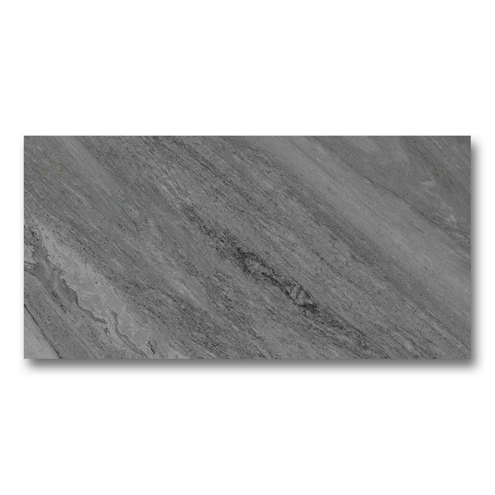 12x24 Stromboli Grigio Matte Travertine Look Porcelain Tile