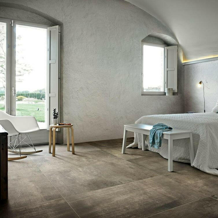 12x24 Thivora Brun Matte Concrete Look Porcelain Tile 12x24 Thivora Brun Matte Concrete Look Porcelain Tile - American Tile Depot