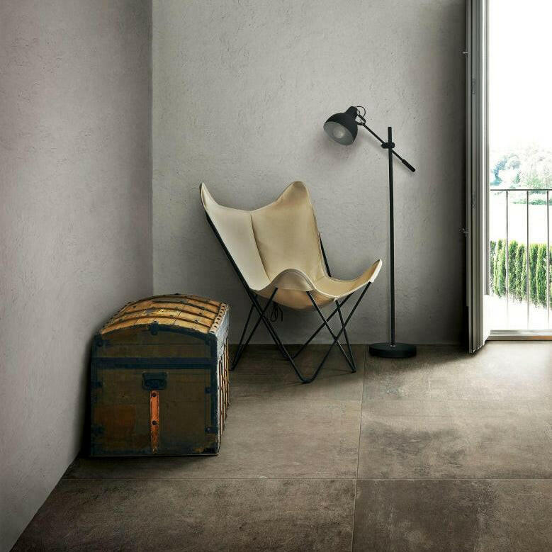 12x24 Thivora Brun Matte Concrete Look Porcelain Tile 12x24 Thivora Brun Matte Concrete Look Porcelain Tile - American Tile Depot