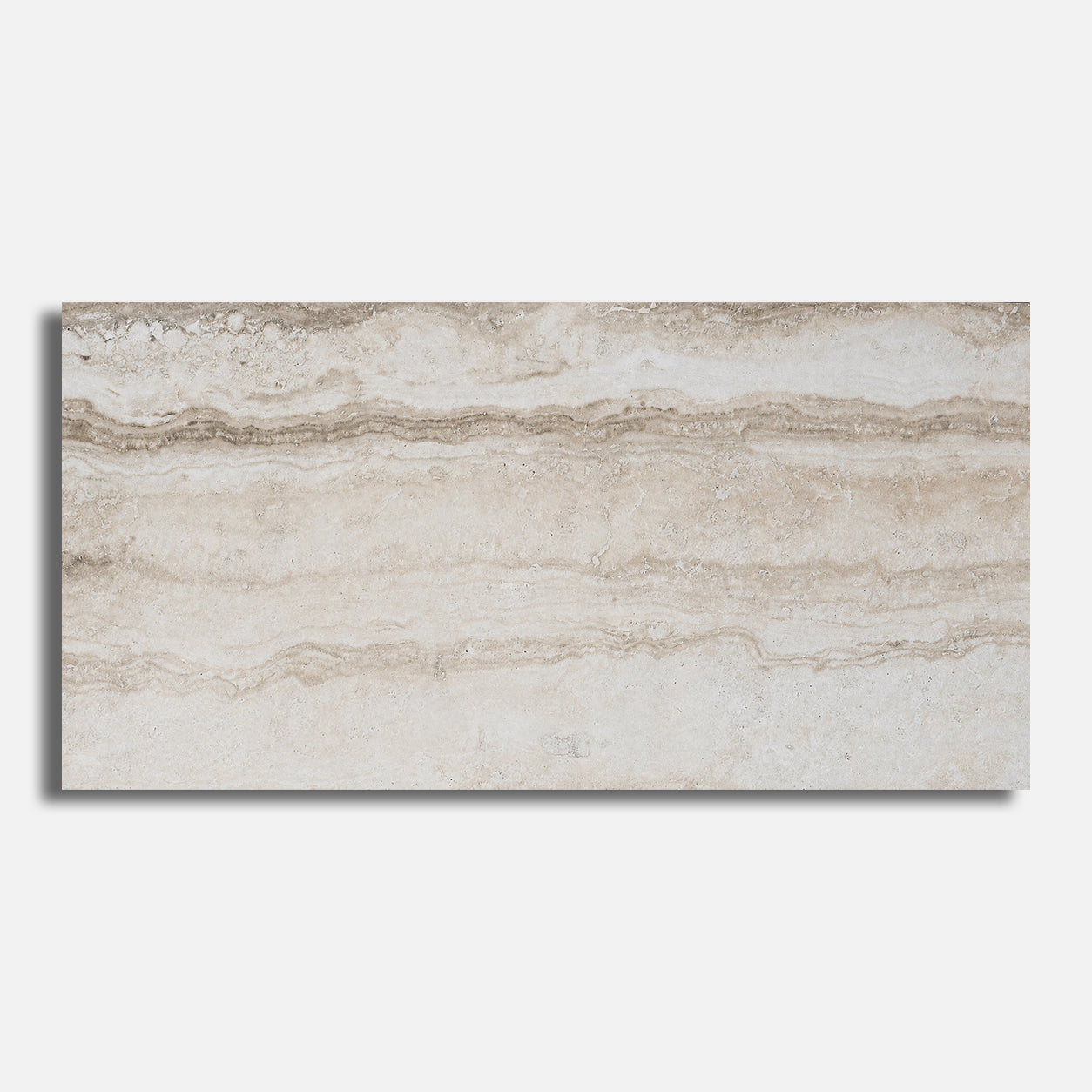 12x24 Travertine Beige Polished Porcelain Tile - American Tile Depot