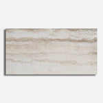 12x24 Travertine Beige Polished Porcelain Tile - American Tile Depot