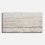 12x24 Travertine Beige Polished Porcelain Tile - American Tile Depot