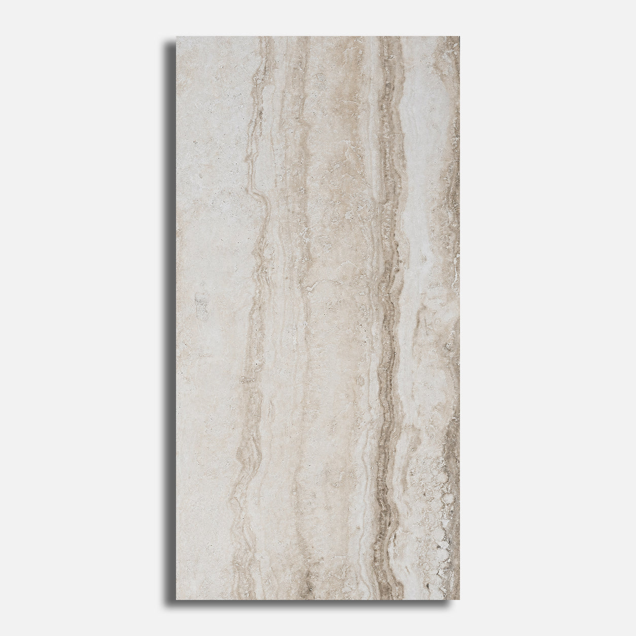 12x24 Travertine Beige Polished Porcelain Tile - American Tile Depot