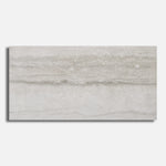 12x24 Travertine Grey Polished Porcelain Tile - American Tile Depot