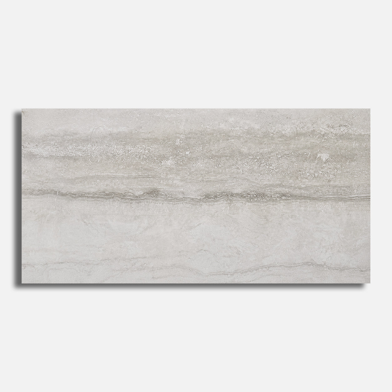 12x24 Travertine Grey Polished Porcelain Tile - American Tile Depot