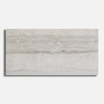 12x24 Travertine Grey Polished Porcelain Tile - American Tile Depot