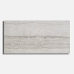 12x24 Travertine Grey Polished Porcelain Tile - American Tile Depot