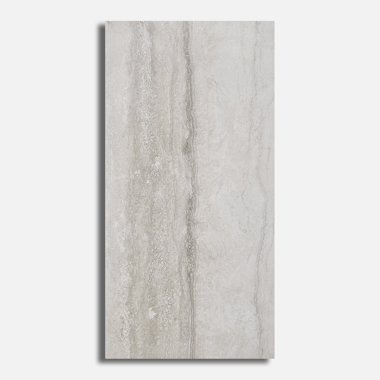 12x24 Travertine Grey Polished Porcelain Tile - American Tile Depot