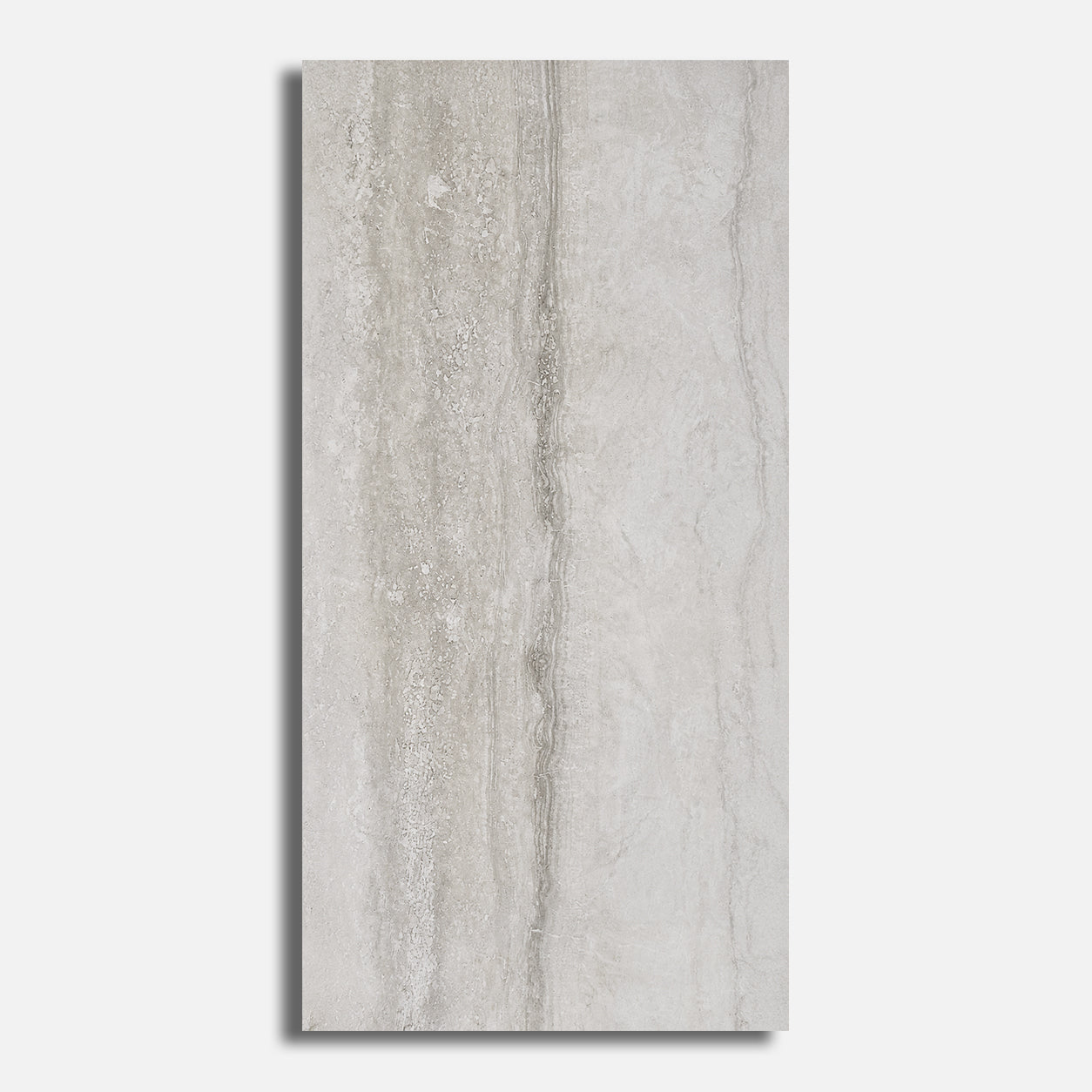 12x24 Travertine Grey Polished Porcelain Tile - American Tile Depot