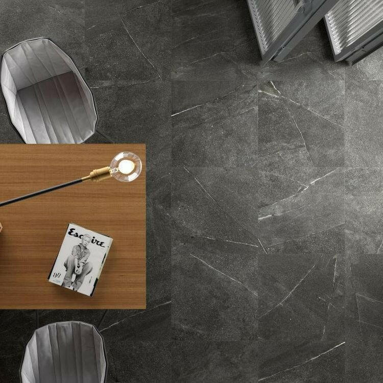 12x24 Trelora Grafito Matte Limestone Look Porcelain Tile 12x24 Trelora Grafito Matte Limestone Look Porcelain Tile - American Tile Depot