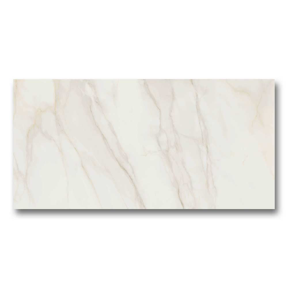 12x24 Tresana Blanco Polished Marble Look Porcelain Tile