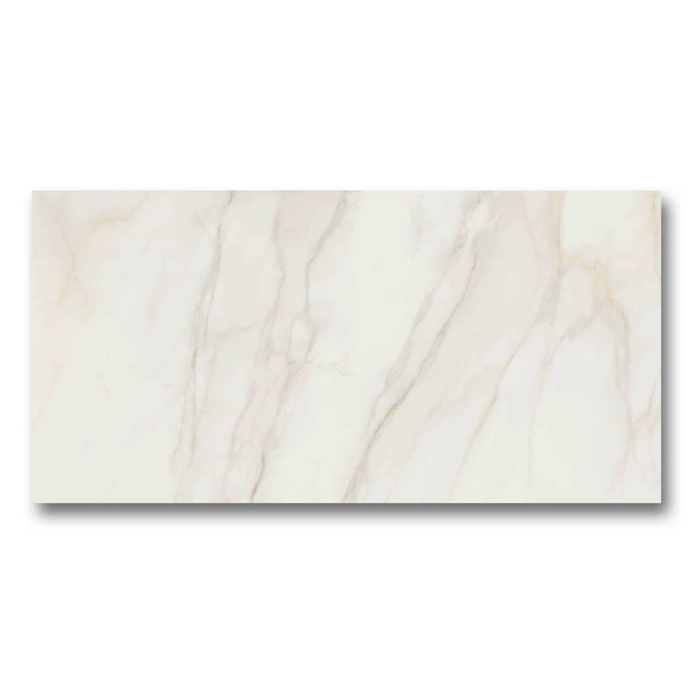 12x24 Tresana Blanco Polished Marble Look Porcelain Tile