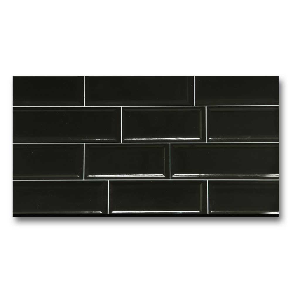 12x24 Tube Black Polished Solid Color Ceramic Tile 12x24 Tube Black Polished Solid Color Ceramic Tile - American Tile Depot