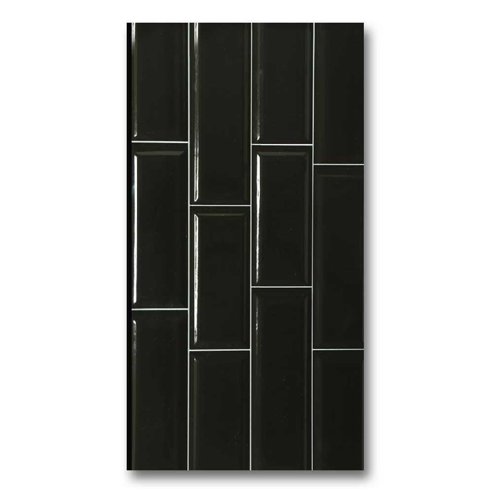 12x24 Tube Black Polished Solid Color Ceramic Tile 12x24 Tube Black Polished Solid Color Ceramic Tile - American Tile Depot