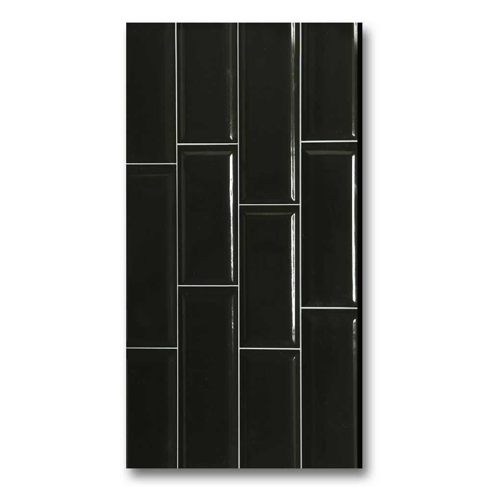 12x24 Tube Black Polished Solid Color Ceramic Tile 12x24 Tube Black Polished Solid Color Ceramic Tile - American Tile Depot