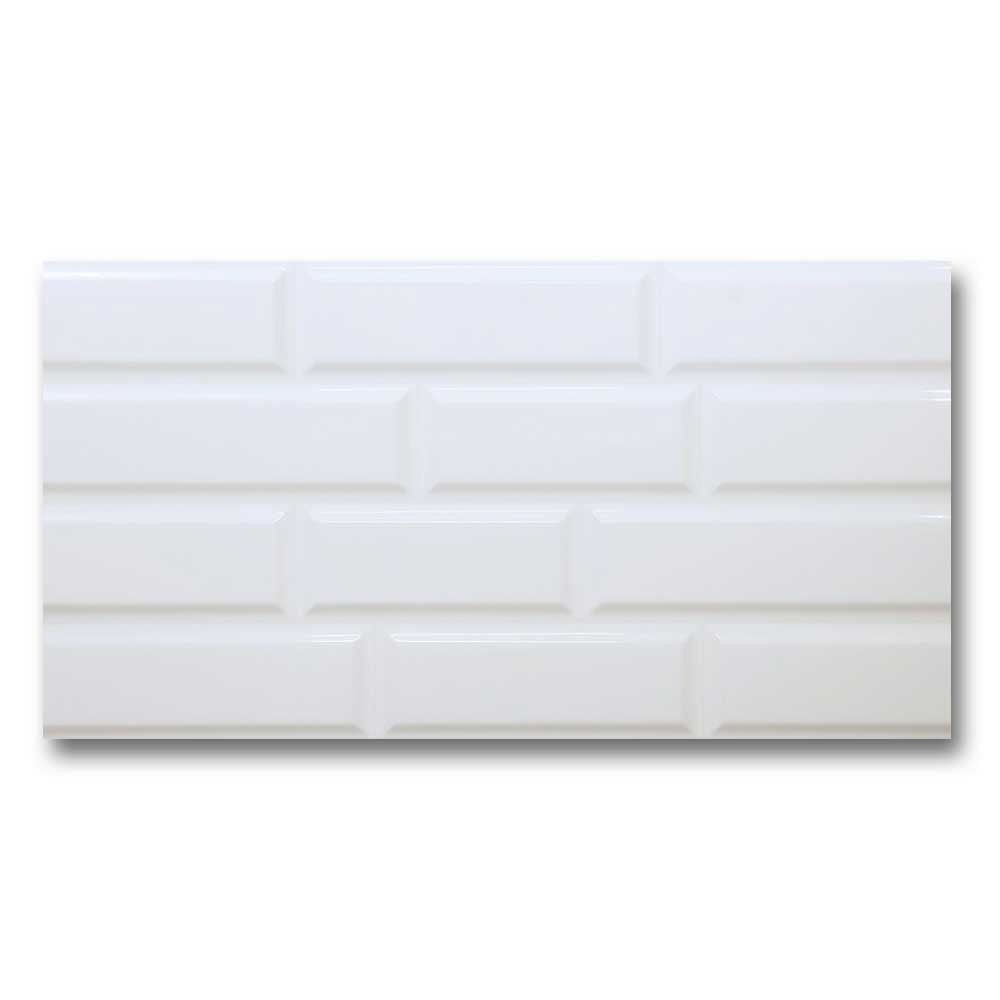 12x24 Tube White Polished Solid Color Ceramic Tile