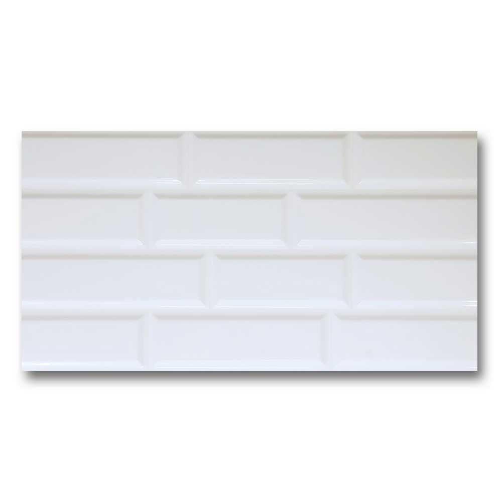12x24 Tube White Polished Solid Color Ceramic Tile