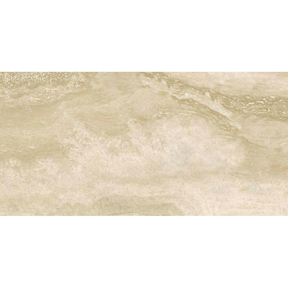 12x24 Viaura Vein Cut Beige Polished Travertine Look Porcelain Tile 12x24 Viaura Vein Cut Beige Polished Travertine Look Porcelain Tile - American Tile Depot