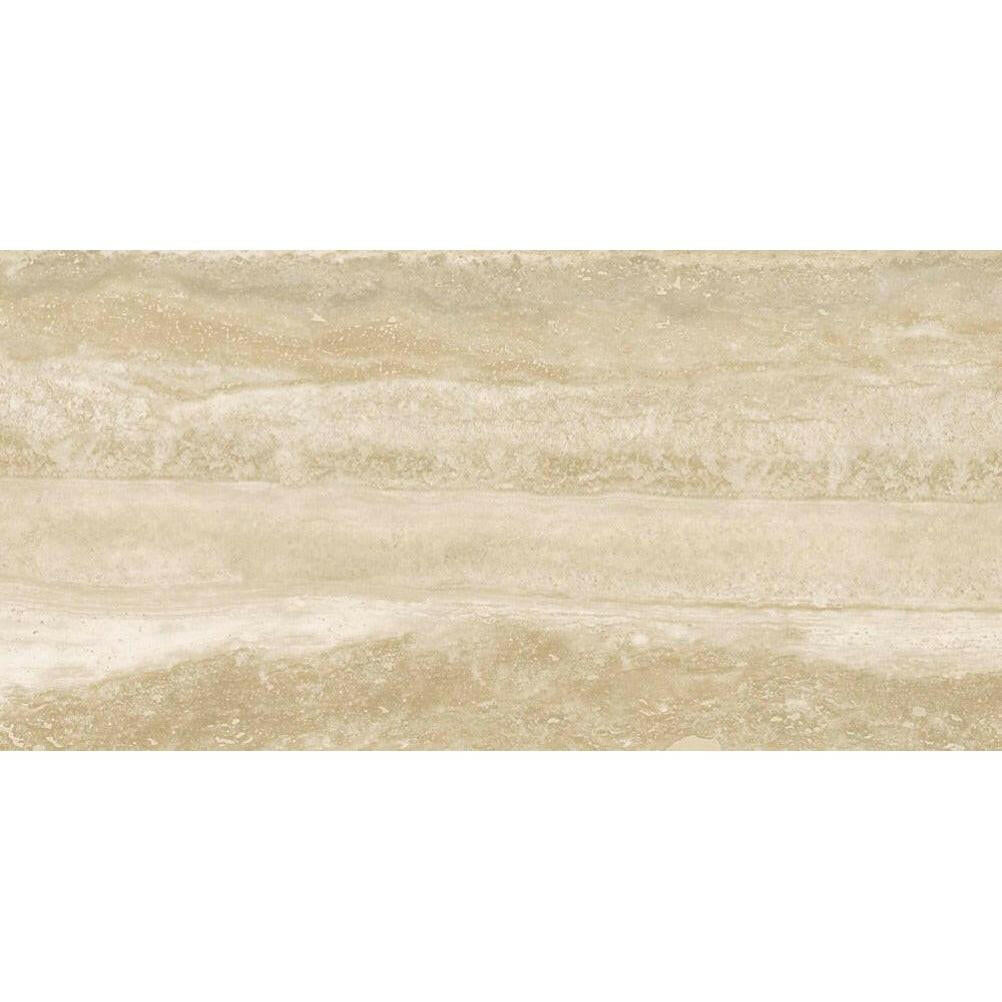 12x24 Viaura Vein Cut Beige Polished Travertine Look Porcelain Tile 12x24 Viaura Vein Cut Beige Polished Travertine Look Porcelain Tile - American Tile Depot