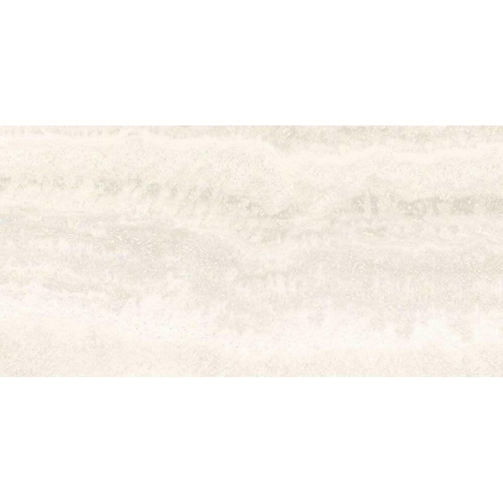 12x24 Viaura Vein Cut White Polished Travertine Look Porcelain Tile 12x24 Viaura Vein Cut White Polished Travertine Look Porcelain Tile - American Tile Depot