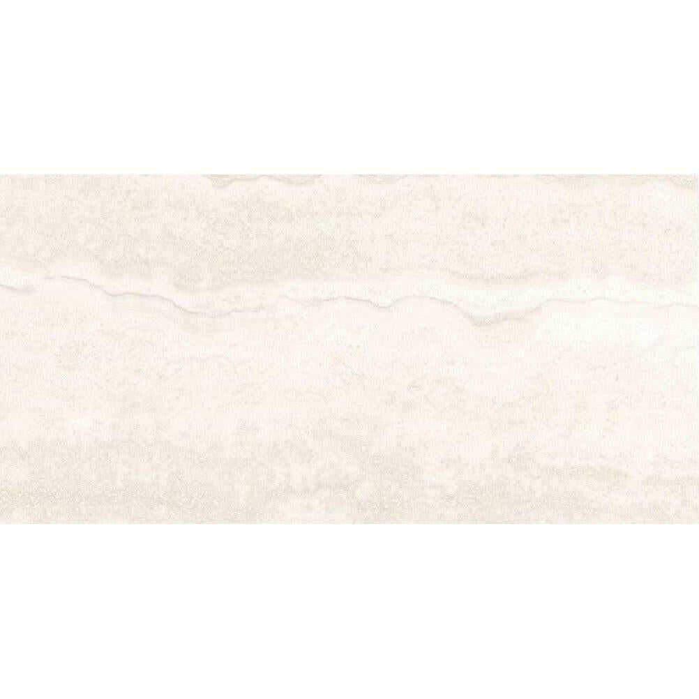 12x24 Viaura Vein Cut White Polished Travertine Look Porcelain Tile 12x24 Viaura Vein Cut White Polished Travertine Look Porcelain Tile - American Tile Depot