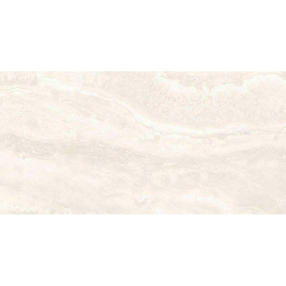 12x24 Viaura Vein Cut White Polished Travertine Look Porcelain Tile 12x24 Viaura Vein Cut White Polished Travertine Look Porcelain Tile - American Tile Depot