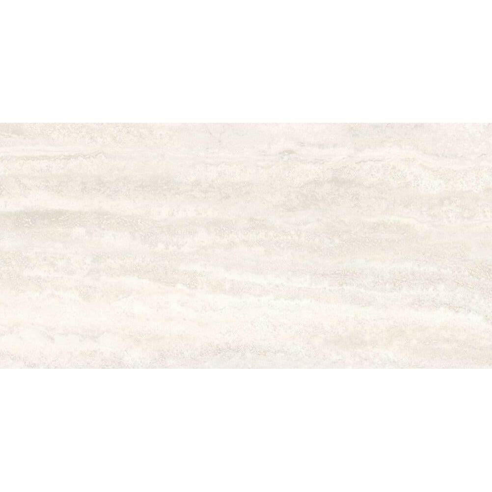 12x24 Viaura Vein Cut White Polished Travertine Look Porcelain Tile 12x24 Viaura Vein Cut White Polished Travertine Look Porcelain Tile - American Tile Depot