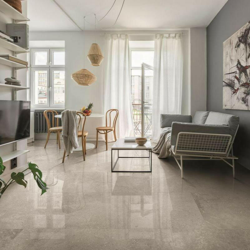 12x24 Virelia Grey Luc Glossy Marble Look Porcelain Tile 12x24 Virelia Grey Luc Glossy Marble Look Porcelain Tile - American Tile Depot