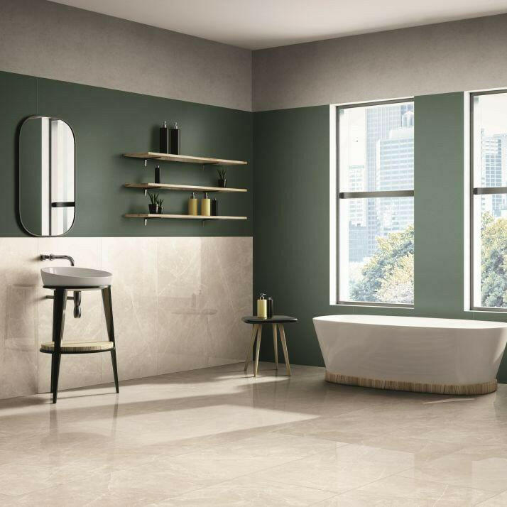12x24 Virelia White Nat Matte Marble Look Porcelain Tile 12x24 Virelia White Nat Matte Marble Look Porcelain Tile - American Tile Depot
