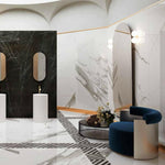 12x24 Virello Statuario Soft Matte Marble Look Porcelain Tile 12x24 Virello Statuario Soft Matte Marble Look Porcelain Tile - American Tile Depot